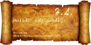 Holló László névjegykártya
