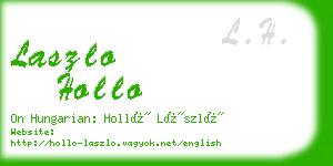 laszlo hollo business card